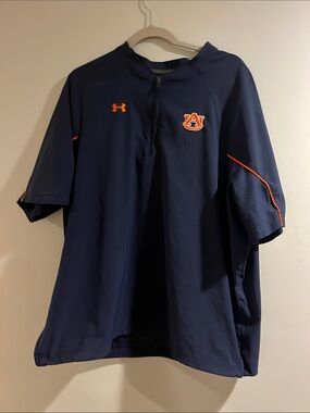 Under Armour Navy and Orange Auburn Tigers Short Sleeve Pullover